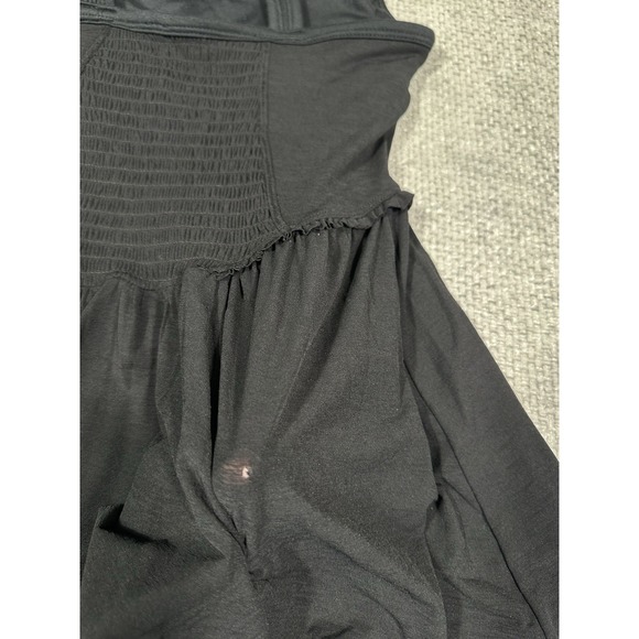 Free People Movement Smockin Hot Mini Dress Womens Extra Small Black Romper Read - Picture 14 of 14